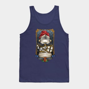 Medieval Chess Cat Knight Tank Top